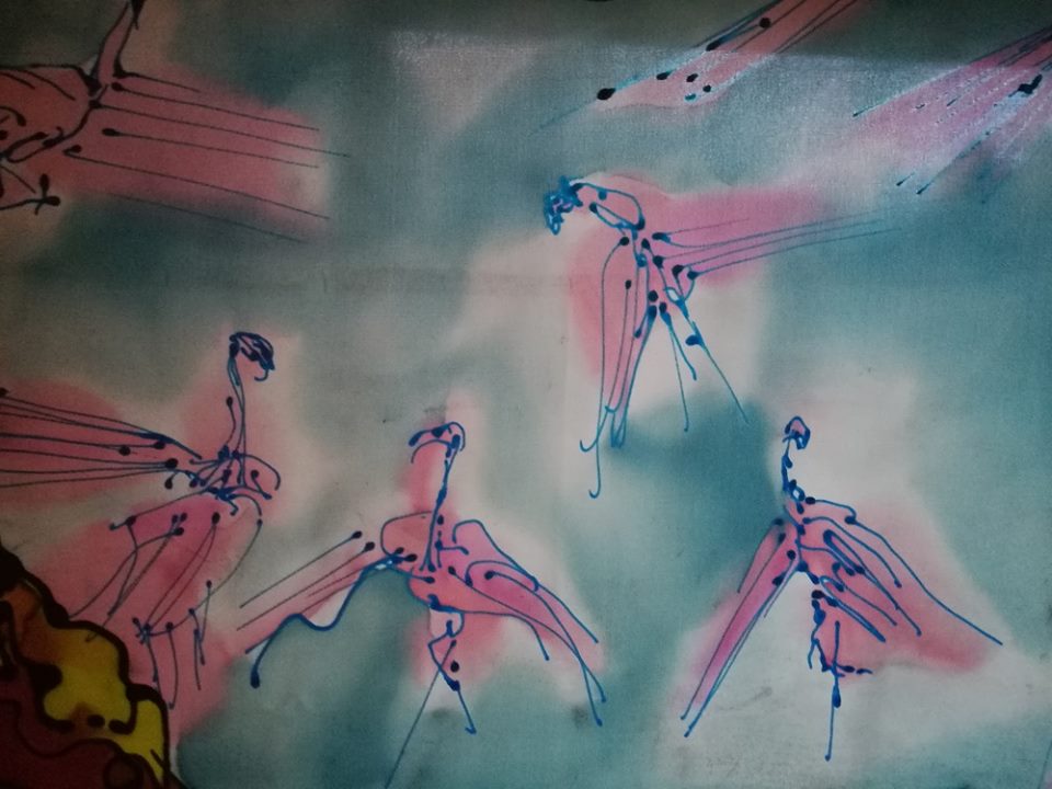 flamingo-krafttuch-schamanischer-gegenstand