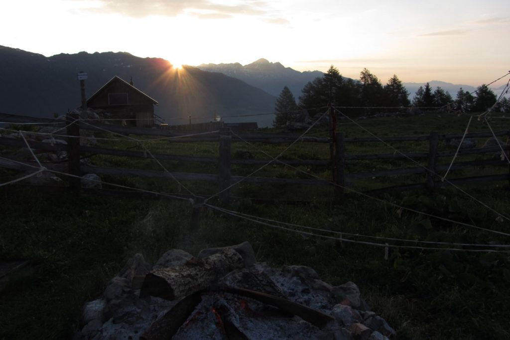 Sonnenaufgang über dem Feennetz.