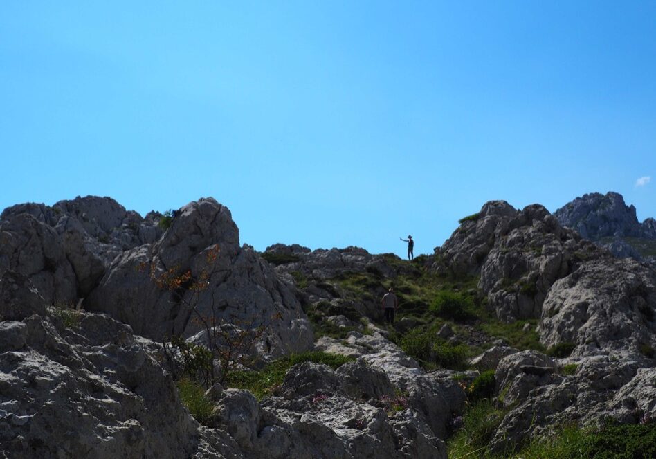 Schamanin in der Wildnis des Südens, sie zeigt direkt auf den Weg der Kraft...