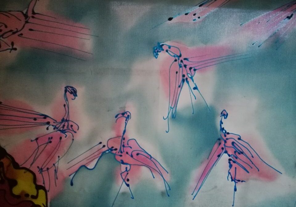 flamingo-krafttuch-schamanischer-gegenstand